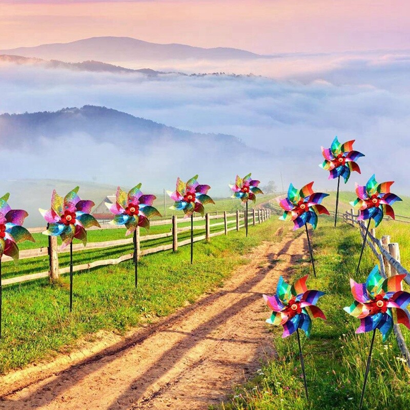 10Pcs High Reflective Bird Scarer Windmill,Bird Deterrent Scarer ...