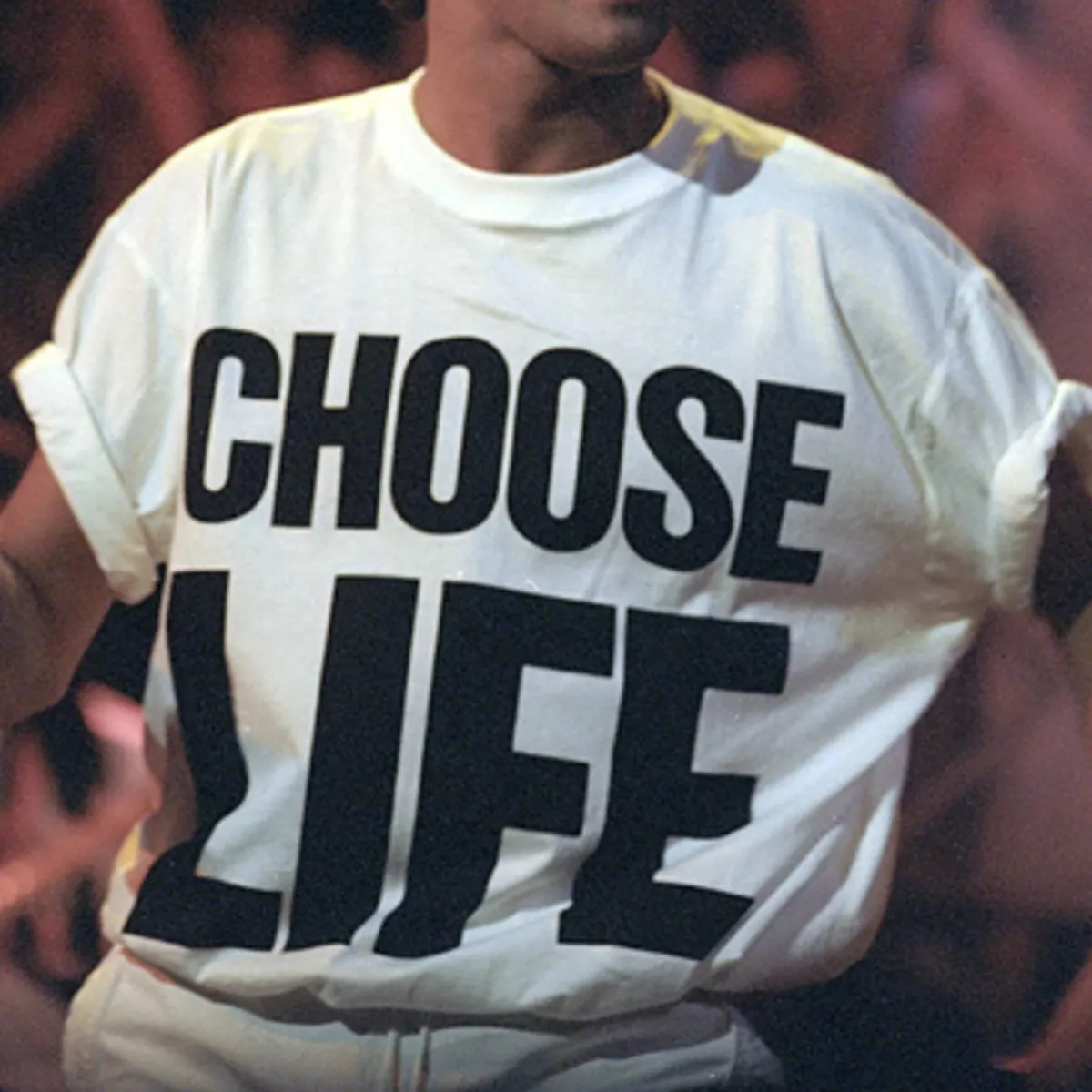 CHOOSE LIFE T Shirt George Michael WHAM Replica Retro 80s Fancy