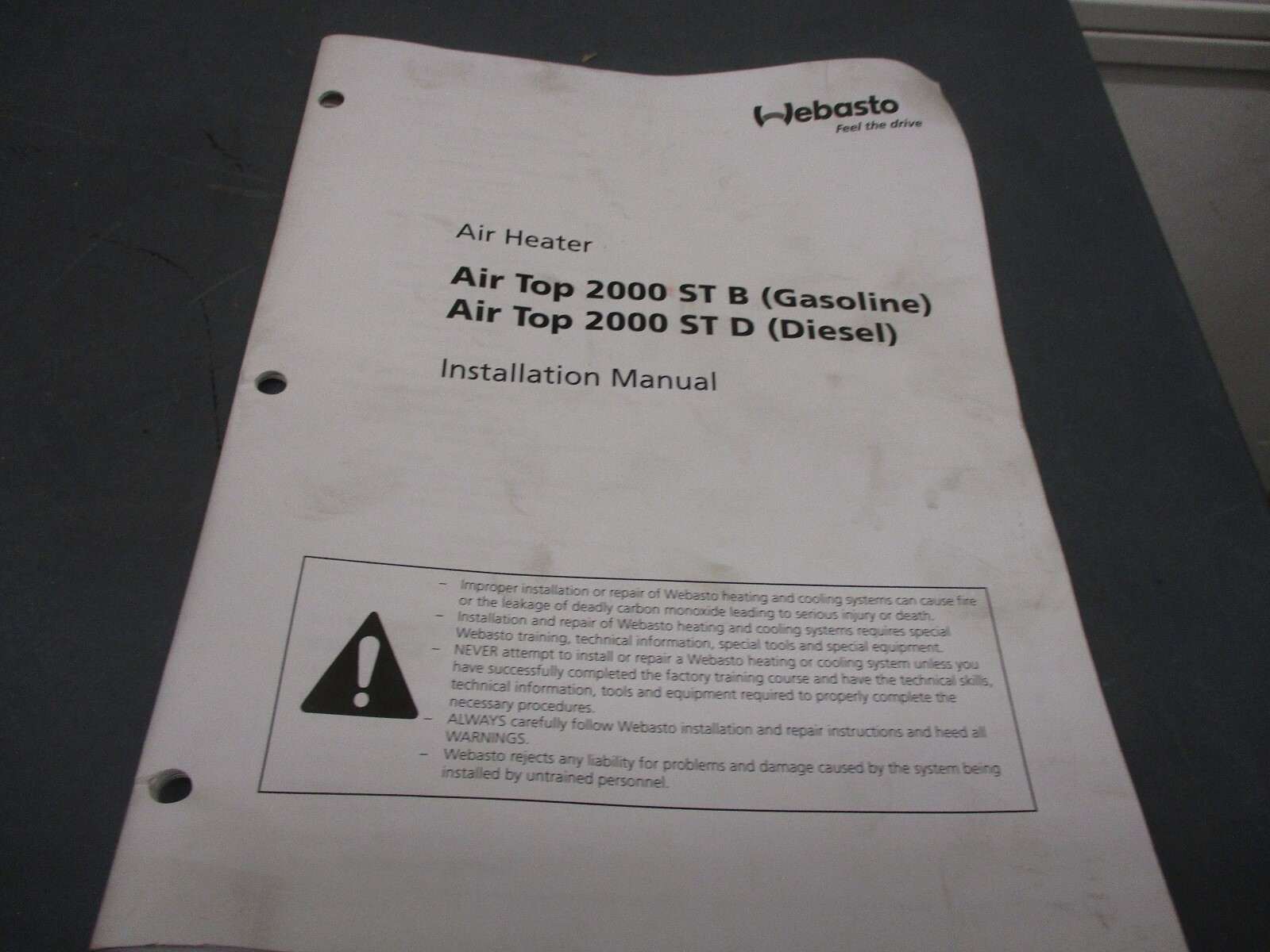 Инструкция webasto air top 2000 s