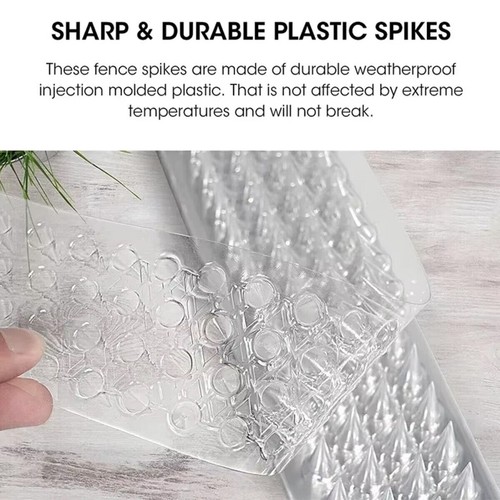 10pcs Clear Anti Bird Spikes for Indoor and Outdoor Bird Repellent Mat Set AU - Picture 11 of 12