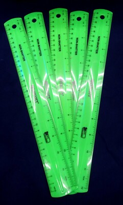 Green Flex Ruler 5x Shatterproof Ruler 12-Inch Green Color Scratch-resistant Flexible | eBay