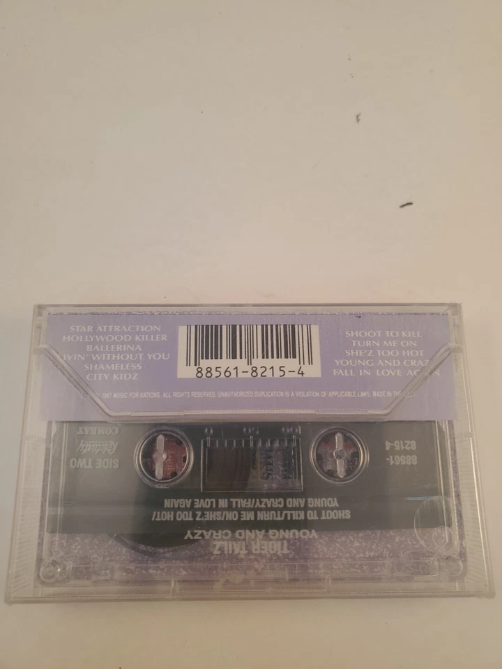 Young & Crazy - Tigertailz (Cassette, 1987, Music For Nations) SEALED NEW - Image 2 of 3