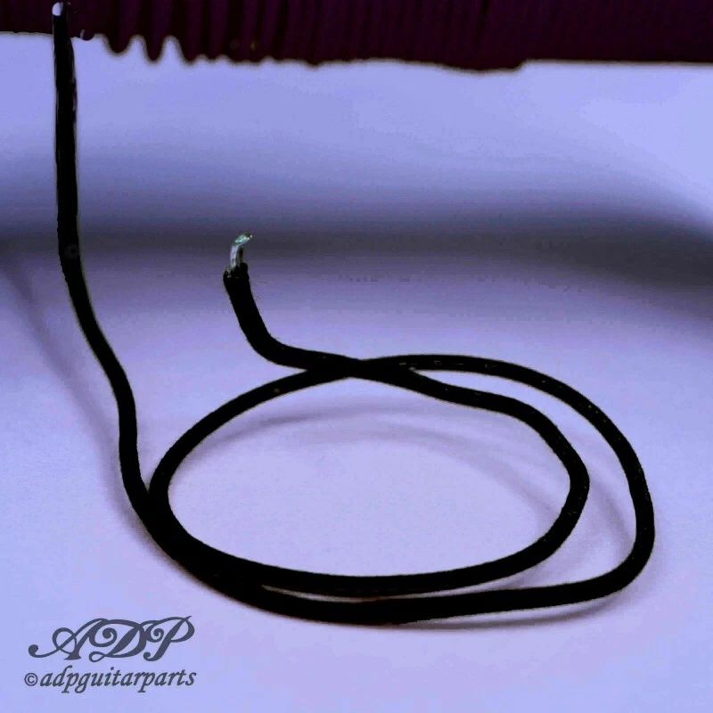 1mètre de Fil noir Vintage Cloth Wire GAVITT 22AWG pour guitare