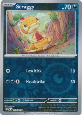 Reverse Holo Scraggy 060/091 Common Paldean Fates