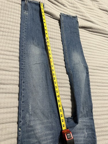 Hollister Denim Blue Jeans Womens Juniors Size 9 Zipper Hem - Picture 10 of 14
