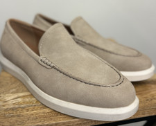 Men's Guess Slip On Shoes 7.5 Faux Leather Tan Casual Sandy Comfort Sole Moc Toe