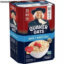 QUAKER OATS Quick 1-Minute Oatmeal Non-GMO Total 10 lbs FRESH!! FREE SHIP!!