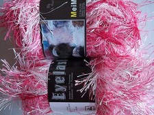 MeiMei Eyelash yarn, pink tones, lot of 2 57 yds each
