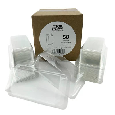 PICK A LANE PRODUCTIONS LTD Action Figure Bubble Blister (Medium - x50) Custom, Re-pack, Create.