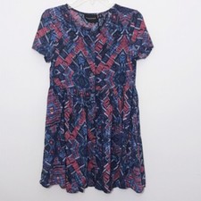 NWOT MINKPINK Geometric Button Front Mini Dress Size XS