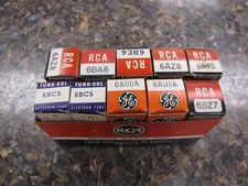 Lot of (10) RCA/GE/Tung-SOL Miniature Electron Tubes - Multiple Models - JJ35
