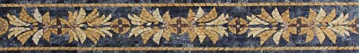 Mosaic Marble Listello Azul Handmade Wall Skirting Tile Sheet