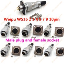 WEIPU WS16 2 to 10Pin Waterproof Bulkhead Plug,Automated Electrical Connector