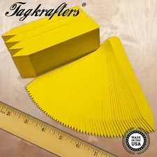 PREMIUM 6" X 5/8" Pot Stakes YELLOW Plant Marker Labels Nursery Tags *USA MADE*