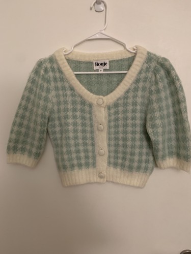 ROUJE Ronny Cardigan Green White 