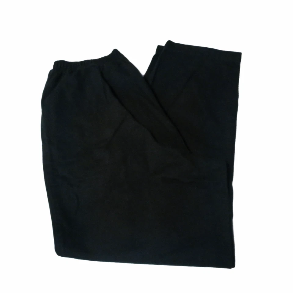 WOMAN WITHIN Pull On Pants Jeans Women's 16W Black Denim Elastic Waist Foto 2 de 4