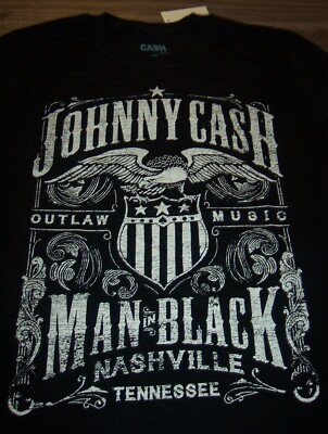 VINTAGE STYLE JOHNNY CASH The Man In Black Outlaw Music T-Shirt SMALL NEW  w/ TAG