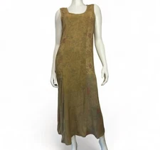 Citron Santa Monica Floral Maxi Dress Medium Long Earthy Multicolor Patchwork M