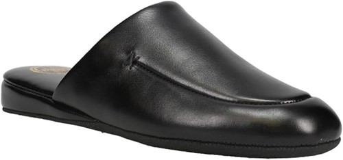 Men L.B. Evans Duke Scuff Opera Slip On Slippers 2761 Black Leather Size 11 EEE - Picture 17 of 24
