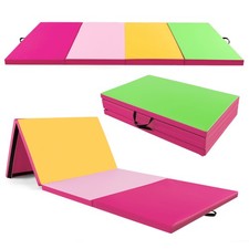 10' x 4' x 2" 4-Panel Folding Exercise Mat w/Carrying Handles for Gym Yoga
