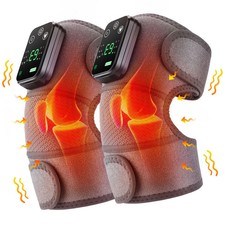 3in1 Electric Heated Knee Massager Shoulder Elbow Vibration Joint Relief Brace