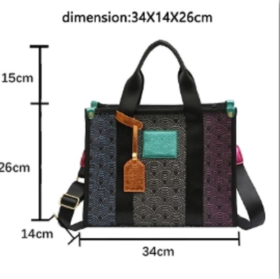 Women's K-G Gradient Stitching Fashion Tote Bag Shoulder Bags Crossbody Bag