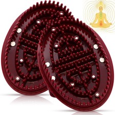 Acellegic 2 Pcs Meridian Massage Brush Magnetic Full Body Brown