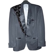 Vintage Dior Monsieur Black Tuxedo Jacket Formal Evening Wear Size 41S Tailored