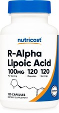 Nutricost R-Alpha Lipoic Acid 100mg, 120 Capsules - Non-GMO and Gluten Free