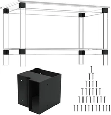 8 Pcs Corner Brackets, Heavy Duty Workbench Bracket Kit, Steel 3-Way Right An...