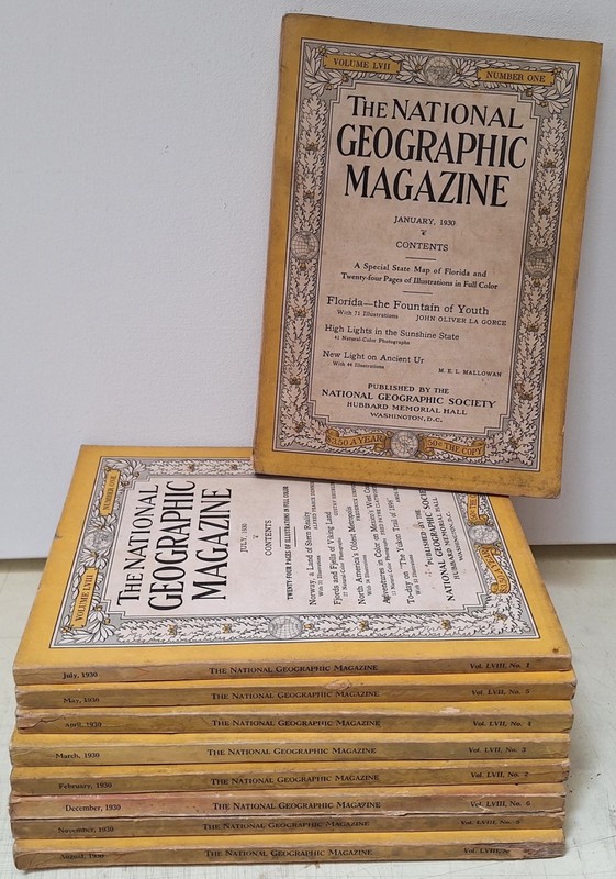 1930 National Geographic Magazine Lot 9 Issues Exploration History