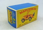 Lesney Matchbox MB72b Standard Jeep ORIGINAL Empty E4 Type Box without "NEW"