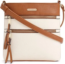 CLUCI Crossbody Purses for Women, Medium Size Medium, L-1-5-beige With Brown 
