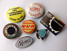 Seven  Trade Union Lapel Badges