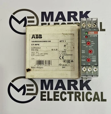 ABB CT-MFE 1SVR550029R8100 TIMER TIMING 0.5S-100H VOLTAGE 24-240VAC/DC FAST SHIP - Image 1 of 4