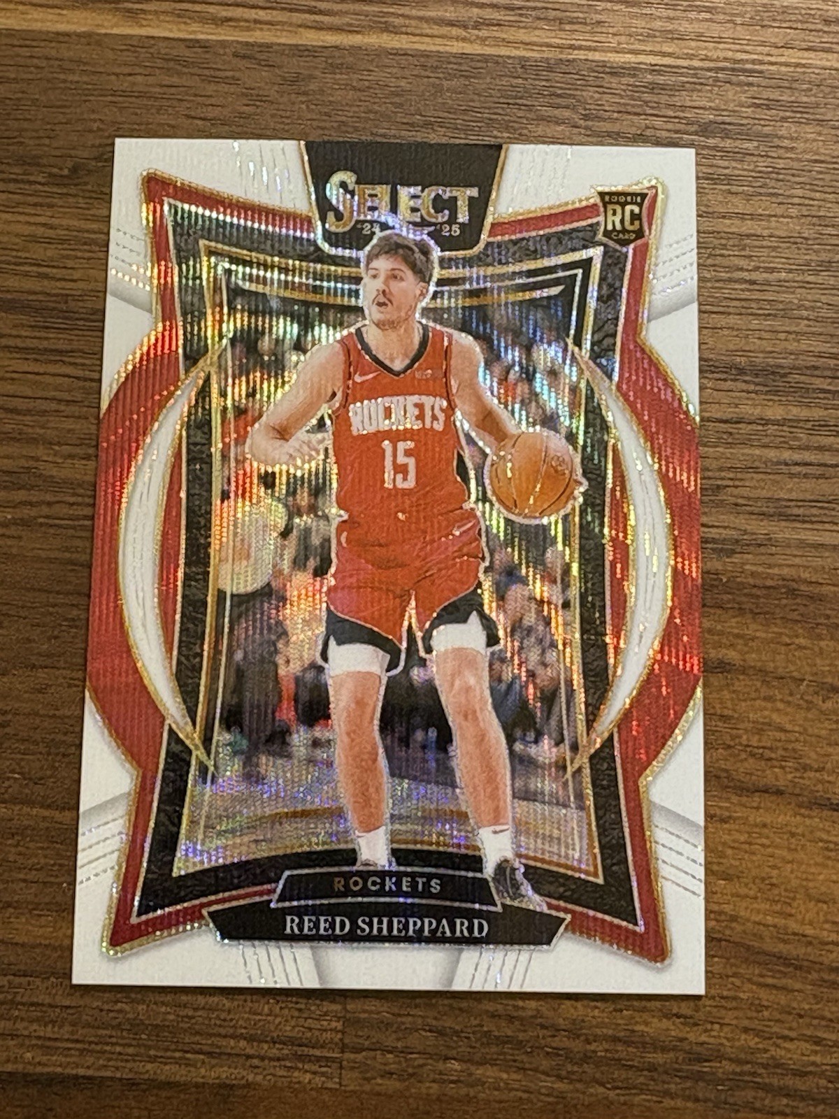 Reed Sheppard 2024-25 Panini Select #68 Concourse Level Rookie White Wave /99 RC