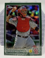2015 Topps Chrome Yadier Molina GREEN Refractor #25 Cardinals Bookend 99/99