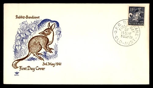 Mayfairstamps Australia FDC 1961 Rabbit Bandicoot First Day Cover aax_67037