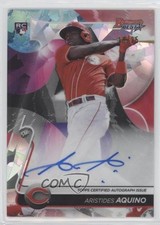 2020 Bowman's Best of Atomic Refractor 18/25 Aristides Aquino #B20-AAQ Auto s3g