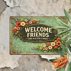 Welcome Entrance Sign Vintage Wall Art Home Decor Tin Metal Sign