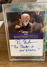 Doctor Who Ross Mullan  Inscription Autograph and 2023 Hallmark Silence Ornament