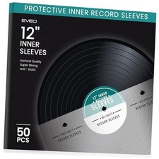 50 Vinyl Inner Sleeves for Vinyl Records - Rice Paper Inner Sleeves x50 Count