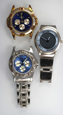 Relic Big Tic Uhr Herren Silber Gold Edelstahl St Wr Tag Datum