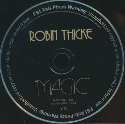 Robin Thicke: Magic 2-Track PROMO MUSIC AUDIO CD classic soul R&B pop dance 2008
