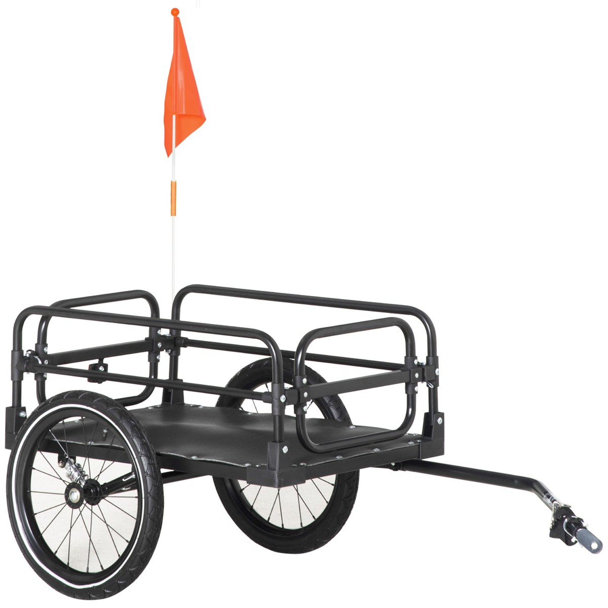 HOMCOM Bike Trailer Wagon Bicycle Cargo Trailer w/ Suspension,