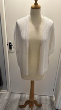 💕 Roman Ladies Cream Sleeveless Cardigan cover up Size 16 Excellent Condition 