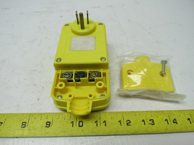 #ad Leviton 6594 GFCI Right Angle Plug Manual Reset $23.69