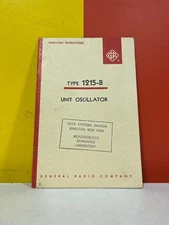 GENERAL RADIO COMPANY 1215-0100-D 1215-B UNIT OSCILLATOR Operating Instructions