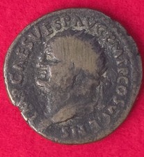 Ancient Roman Vespasian Bronze Coin AE As / Dupondius 69-79AD Roman Empire