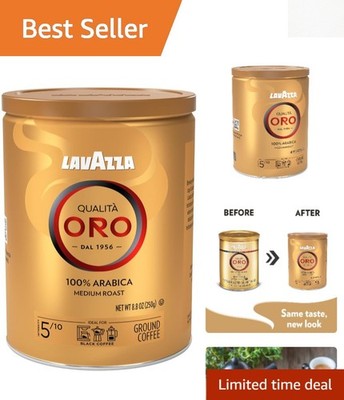 100% Arabica Qualità Oro Coffee, Medium Roast - 8.8 oz Cans (Set of 4)
